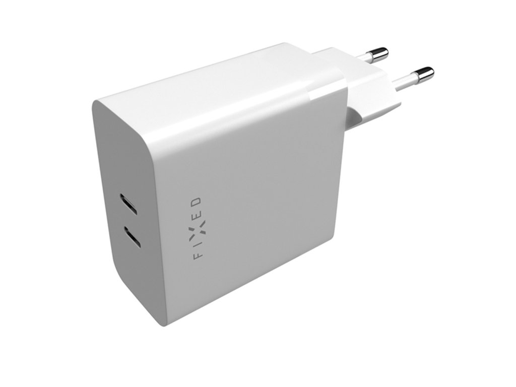 Fixed - Wall Charger (FIXC65-2C-WH) - Super Fast Charging, 2x Type-C, Power Delivery 3.0, 65W - White