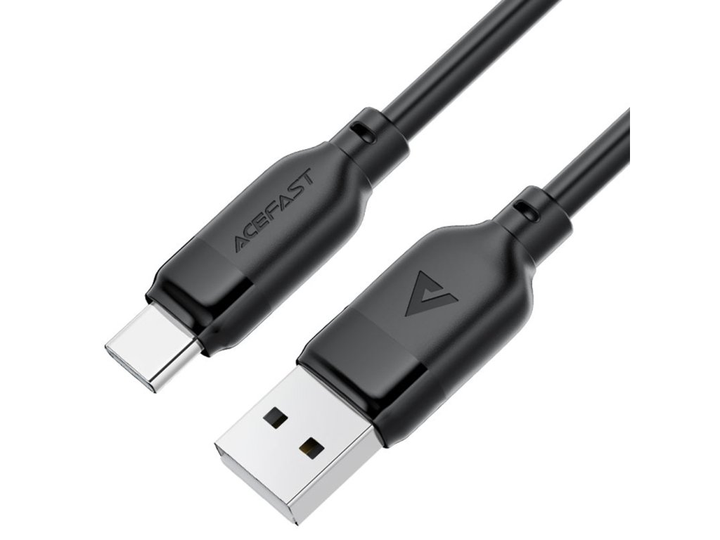 Acefast - Data Cable (C16-04) - Fast Charging, USB to Type-C, 3A, Bend-Resistant, 1.2m - Black