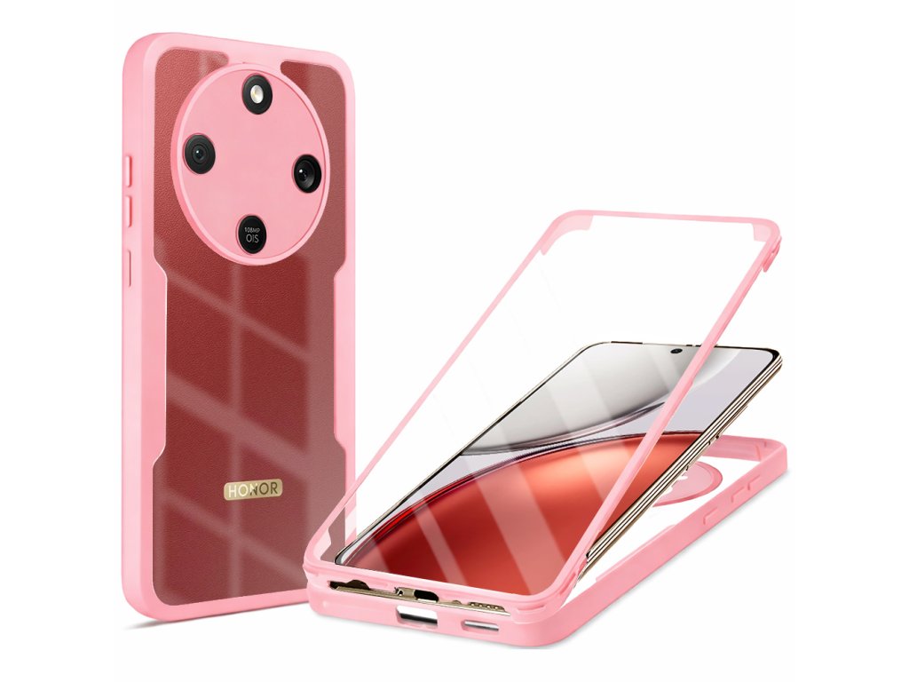 Techsuit - ColorVerse 360 Series + Screen Protector 360° kryt s ochranou displeja pre Honor Magic8 Lite – ružový
