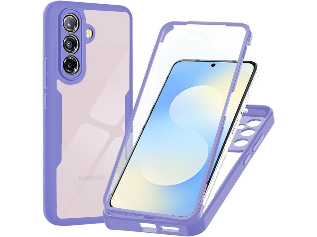 Techsuit – ColorVerse 360 Series + Screen Protector 360° ochranné puzdro s ochranou displeja pre Samsung Galaxy A57 5G – fialové