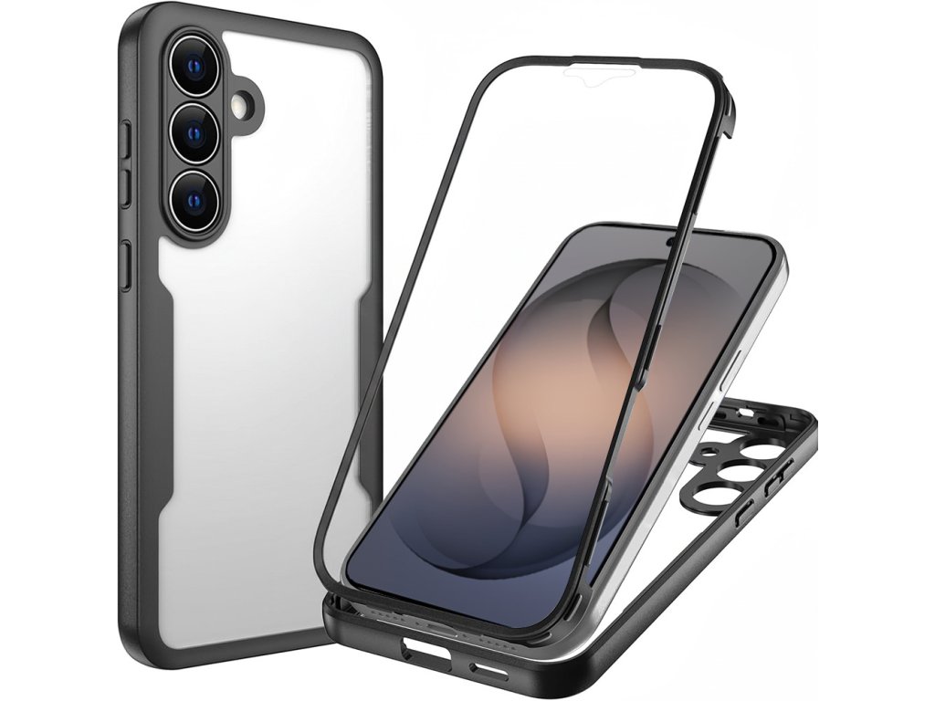 Techsuit – ColorVerse 360 Series + Screen Protector 360° ochranné puzdro s ochranou displeja pre Samsung Galaxy S26 – čierne