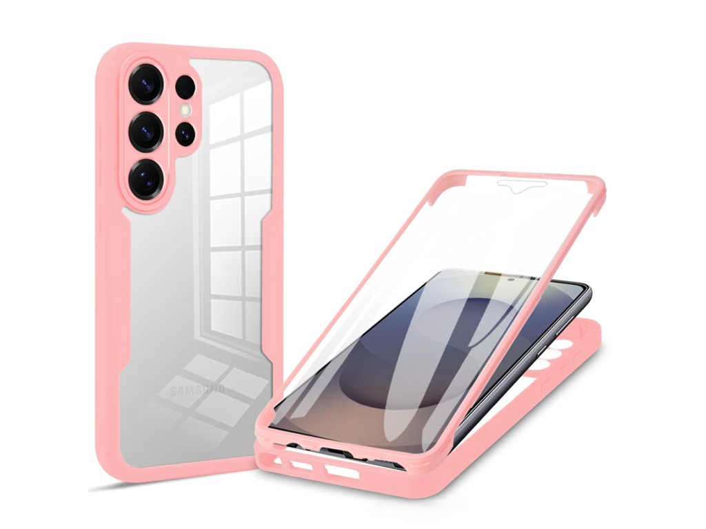 Techsuit – ColorVerse 360 Series + Screen Protector 360° ochranné puzdro s ochranou displeja pre Samsung Galaxy S26 Ultra – ružové