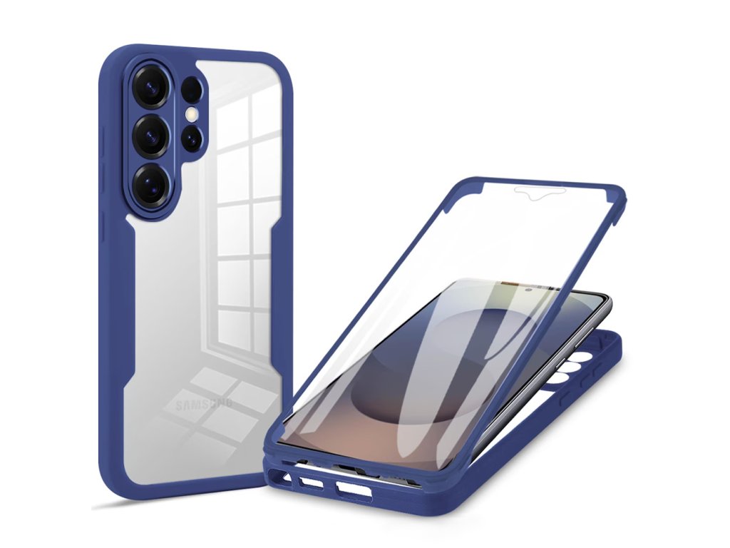 Techsuit – ColorVerse 360 Series + Screen Protector 360° ochranné puzdro s ochranou displeja pre Samsung Galaxy S26 Ultra – modré