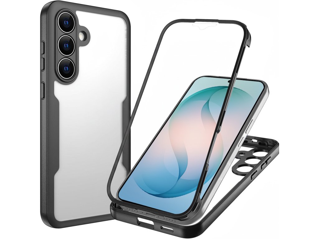 Techsuit – ColorVerse 360 Series + Screen Protector 360° ochranné puzdro s ochranou displeja pre Samsung Galaxy S26 Plus – čierne