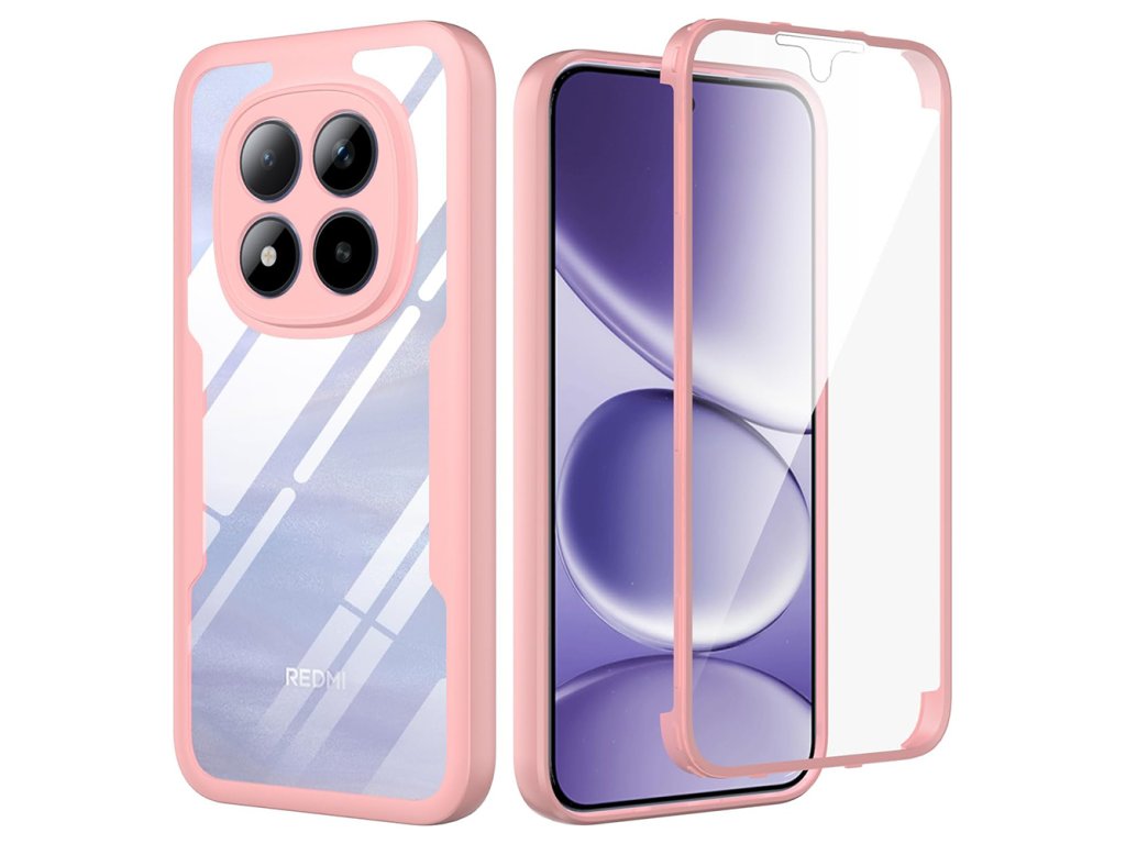 Techsuit – ColorVerse 360 Series + Screen Protector 360° ochranné puzdro s ochranou displeja pre Xiaomi Redmi Note 15 Pro+ 5G / Poco M8 Pro 5G – ružové