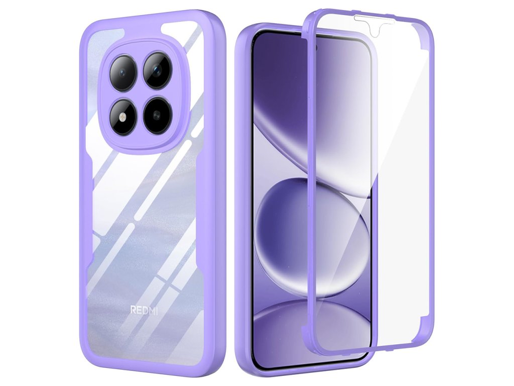 Techsuit – ColorVerse 360 Series + Screen Protector 360° ochranné puzdro s ochranou displeja pre Xiaomi Redmi Note 15 Pro+ 5G / Poco M8 Pro 5G – fialové