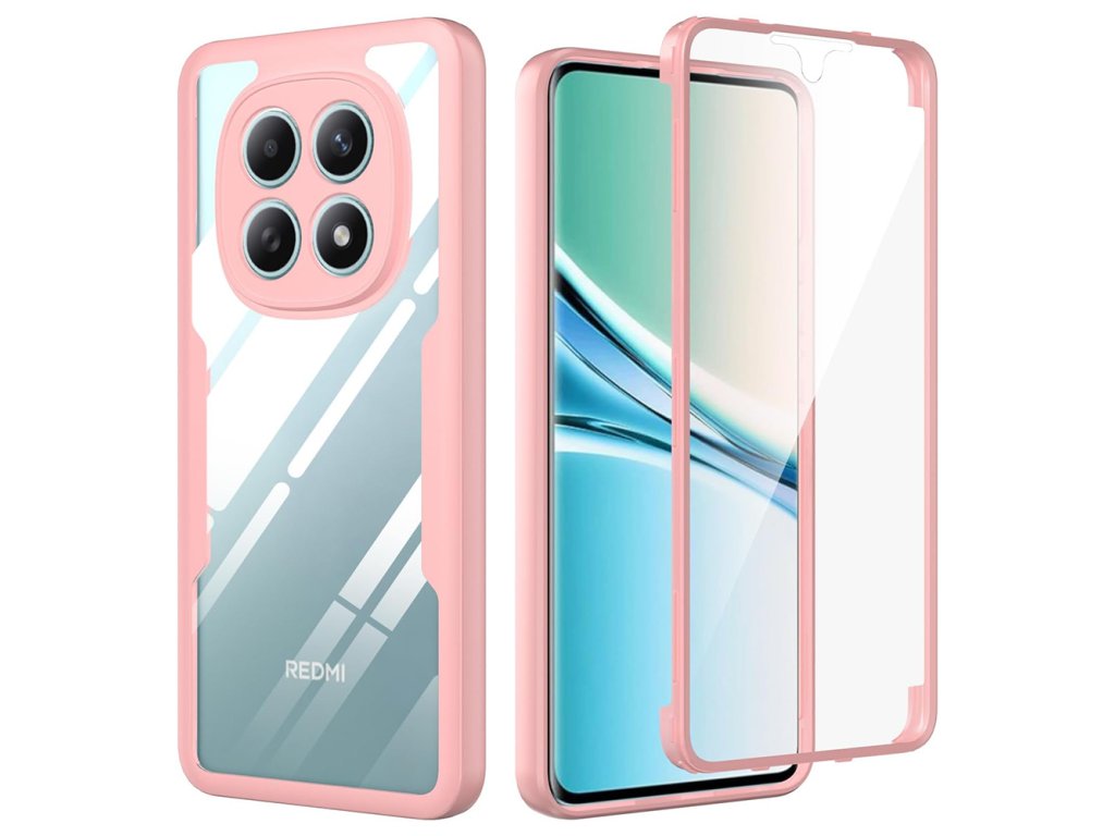 Techsuit – ColorVerse 360 Series + Screen Protector 360° ochranné puzdro s ochranou displeja pre Xiaomi Redmi Note 15 5G / Poco M8 5G – ružové
