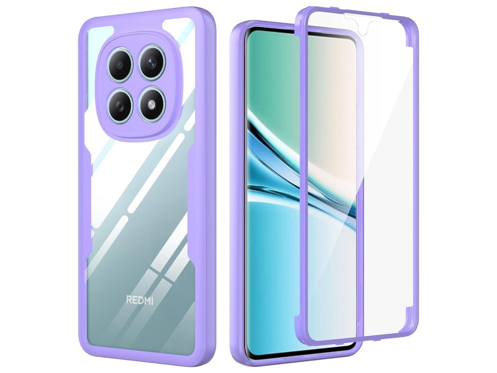 Techsuit – ColorVerse 360 Series + Screen Protector 360° ochranné puzdro s ochranou displeja pre Xiaomi Redmi Note 15 5G / Poco M8 5G – fialové