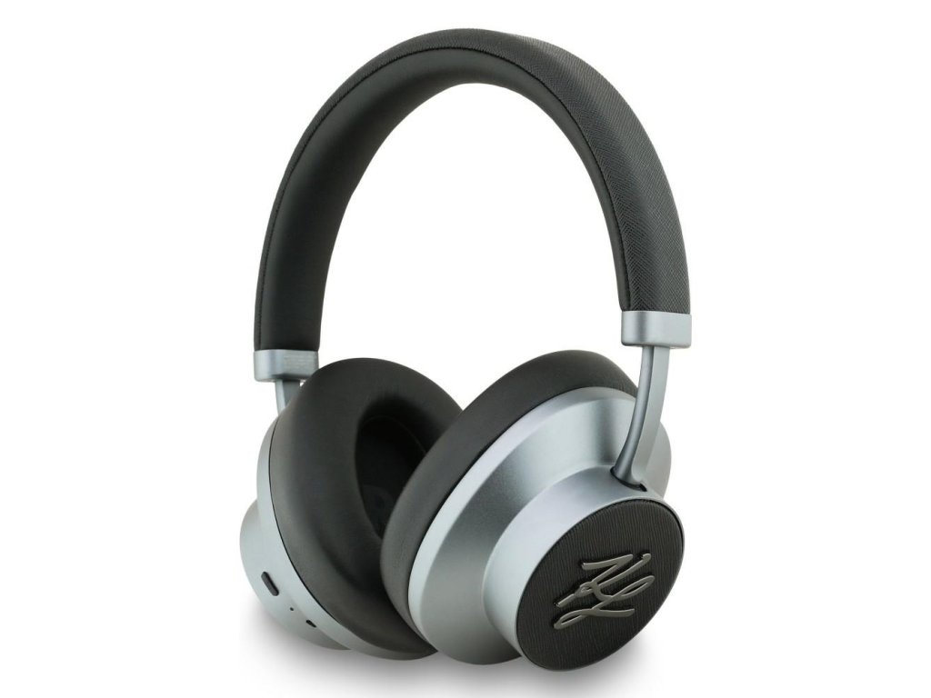 Karl Lagerfeld - Wireless Headphones Grained Initials (KLBHP73PSAKLSK) - Over-Ear Headset, ANC, Bluetooth, Type-C - Black