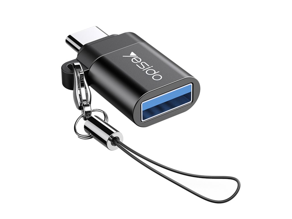 Yesido Adaptér OTG (GS06) - Type-C na USB 3.0, Plug & Play, 5 Gb/s - čierny
