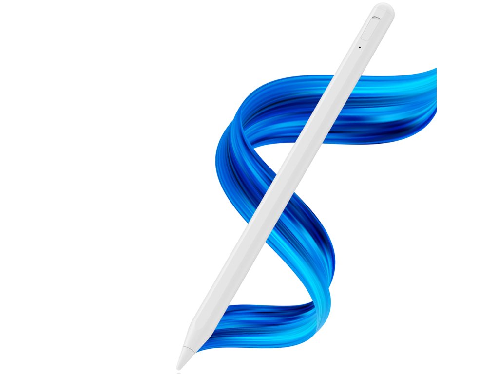 Techsuit Stylus Pero (AC10SH) pre iPad – Bluetooth, Type-C, 125mAh, Palm Rejection, Vymeniteľná Apple Nib – Biela Lilie