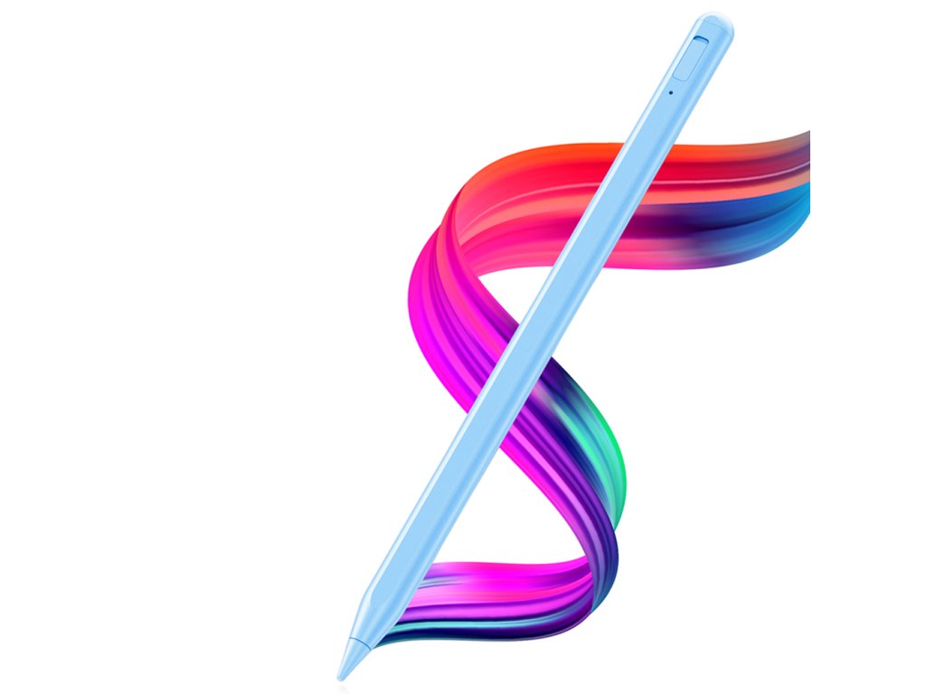 Techsuit Stylus Pero (AC10SH) pre iPad – Bluetooth, Type-C, 125mAh, Palm Rejection, Vymeniteľná Apple Nib – Pokojná Modrá