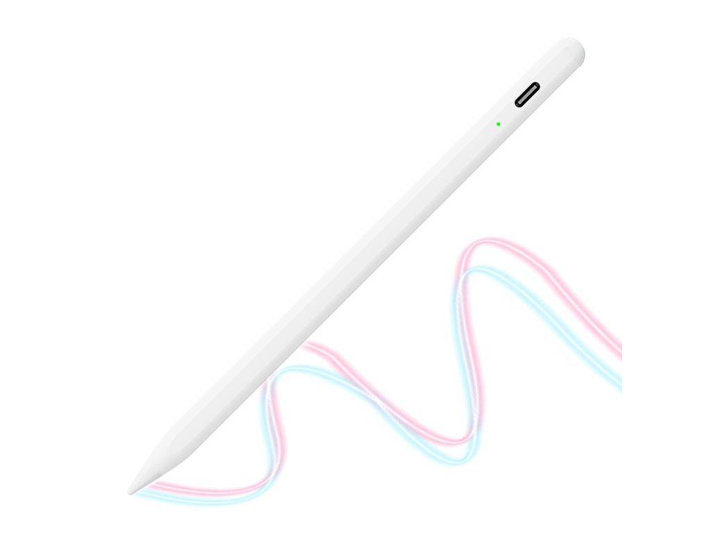 Techsuit Stylus Pero (AC10-CP) pre iPad – Bluetooth, Type-C, Palm Rejection, Snímanie Naklonenia, 130mAh, 5V, 0.2A – Biela