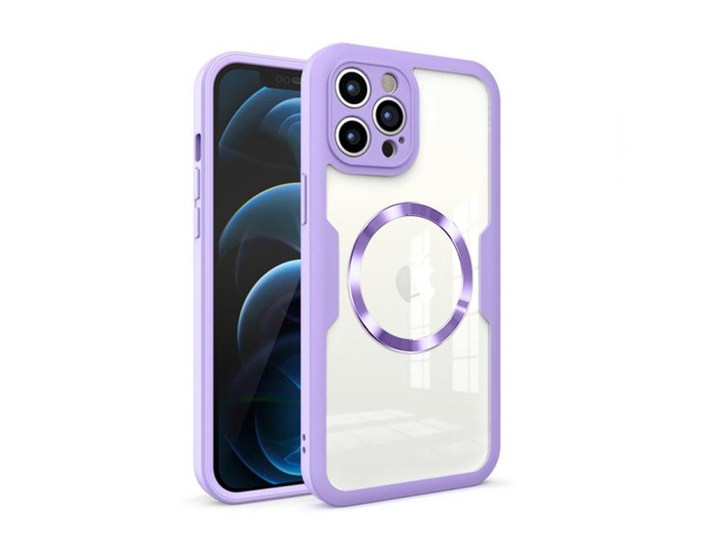 Techsuit ColorVerse 360 MagSafe Series + Screen Protector – 360° ochranný kryt s MagSafe a ochrannou fóliou – iPhone 12 Pro Max – fialový
