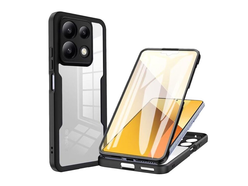 Techsuit ColorVerse 360 Series + Screen Protector 360° obal so sklom pre Xiaomi Poco X6 Pro – čierne
