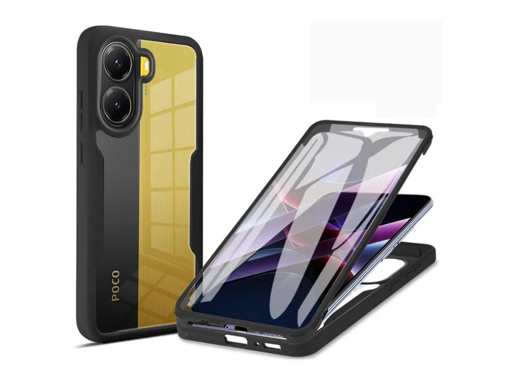 Techsuit ColorVerse 360 Series + Screen Protector 360° obal so sklom pre Xiaomi Poco X7 Pro – čierne