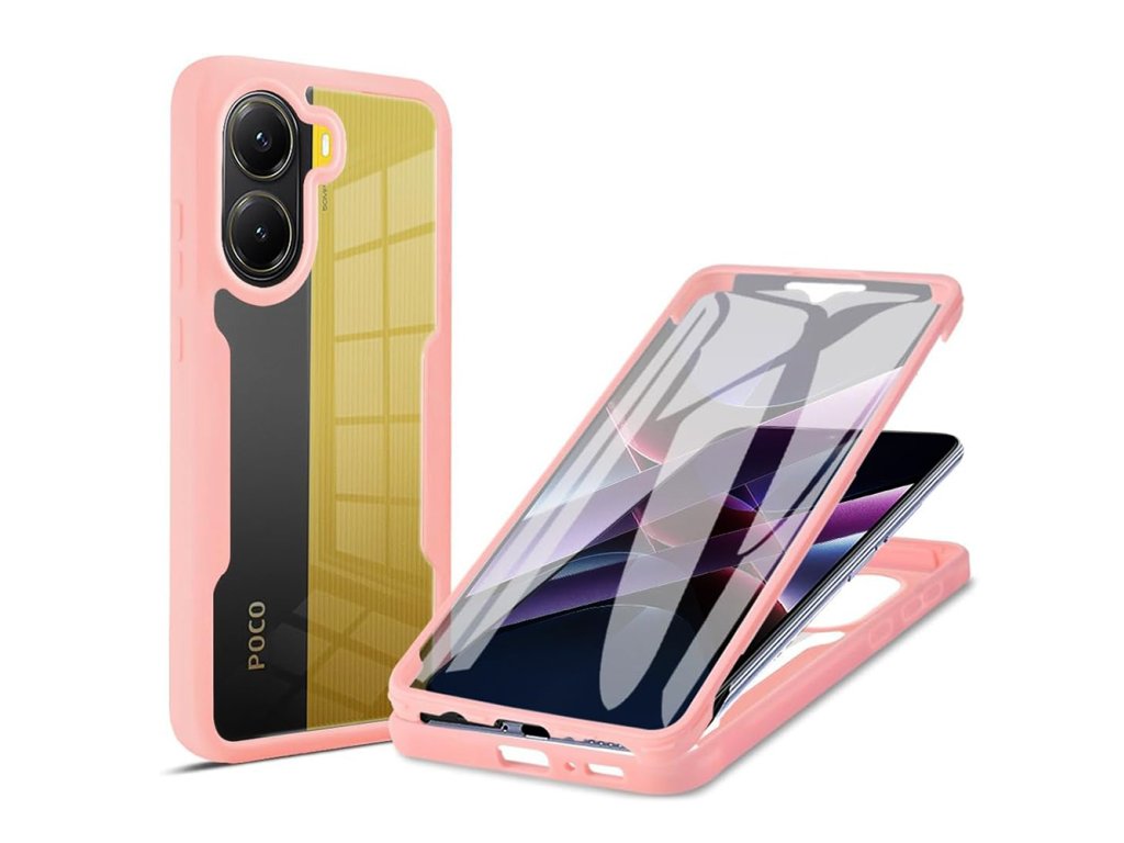 Techsuit ColorVerse 360 Series + Screen Protector 360° obal so sklom pre Xiaomi Poco X7 Pro – ružové