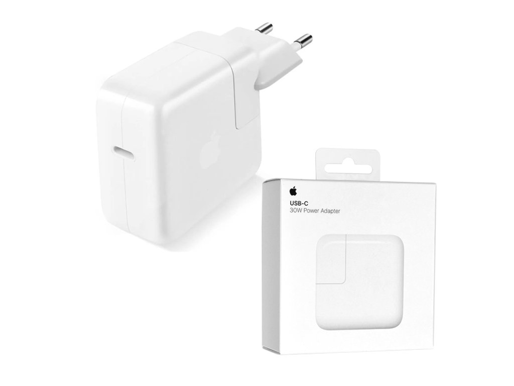 Apple originálna sieťová nabíjačka MY1W2ZM/A – USB-C, 30 W, rýchle nabíjanie, blister, biela