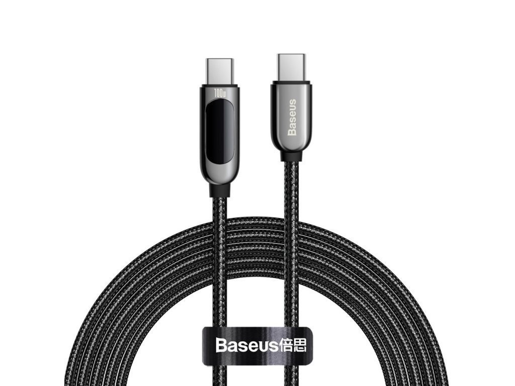 Baseus - Data Cable Display (CATSK-B01) - Type-C to Type-C, 100W, 1m - Black