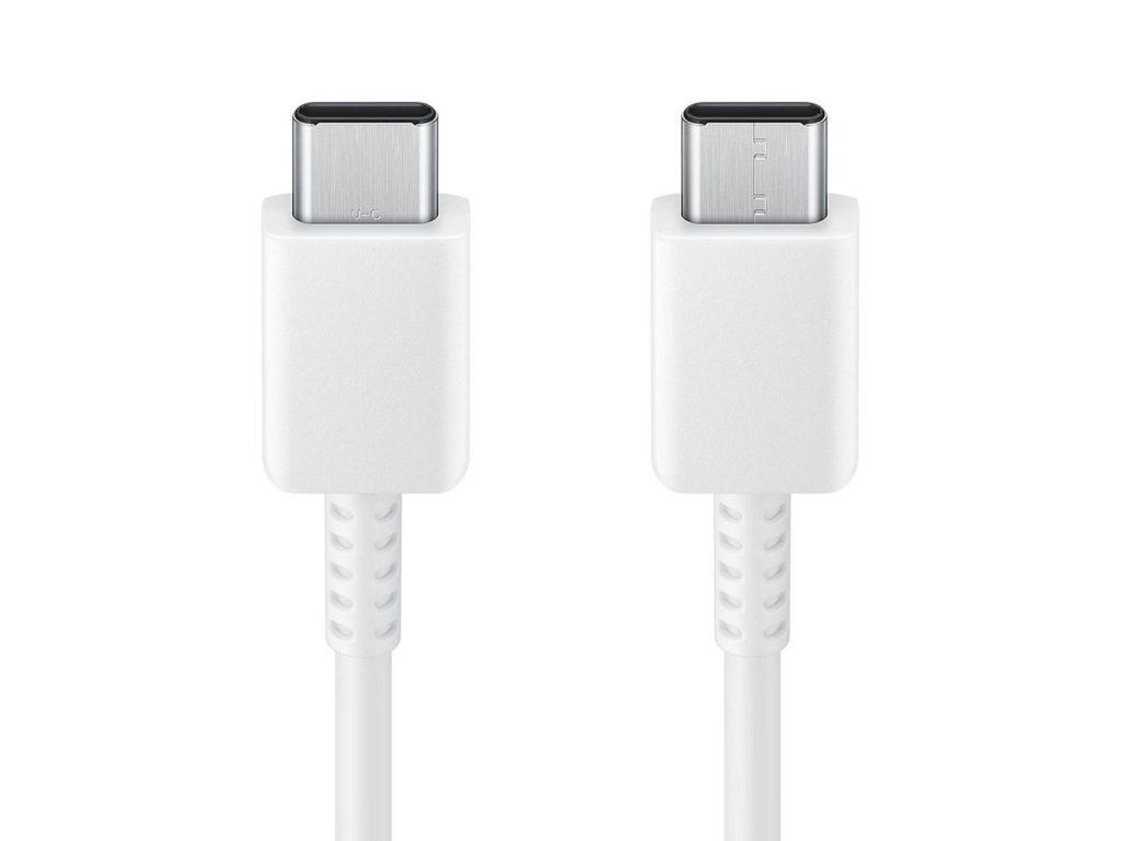 Samsung – dátový kábel Type-C na Type-C, rýchle nabíjanie, 3 A, 1,8 m – biely (bulk balenie)
