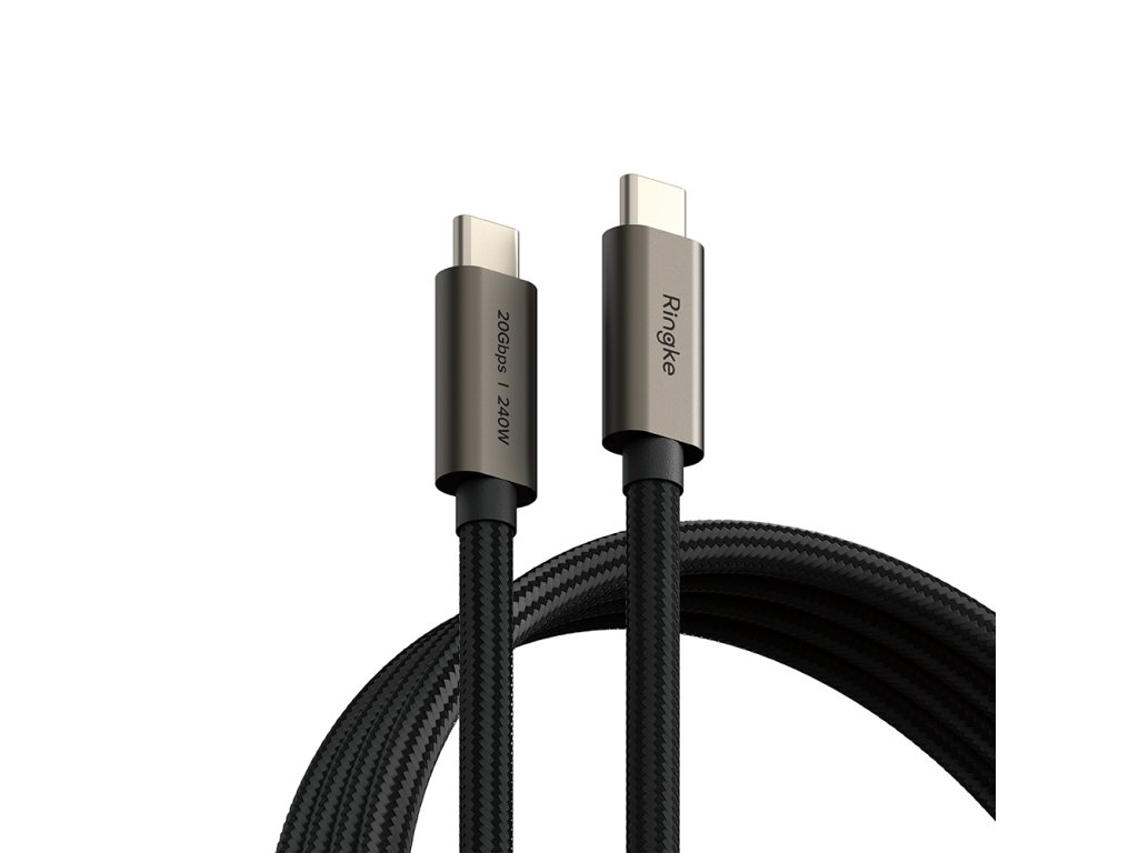 Ringke - Data Cable - Type-C to Type-C, 240W, 2m - Black