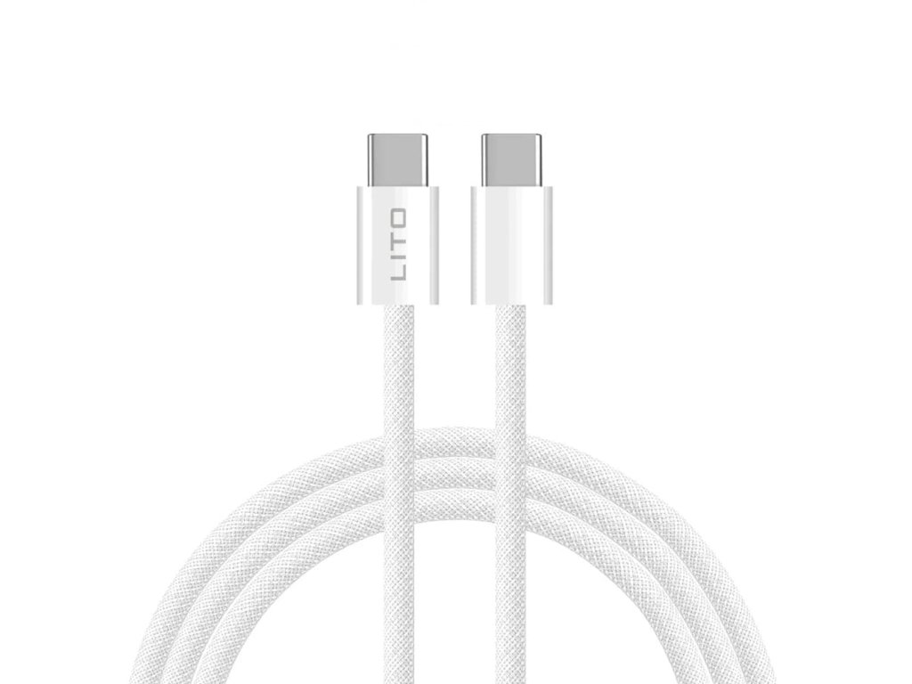 Lito - Data Cable (LD04) - Type-C to Type-C Fast Charging PD60W, 2m - White