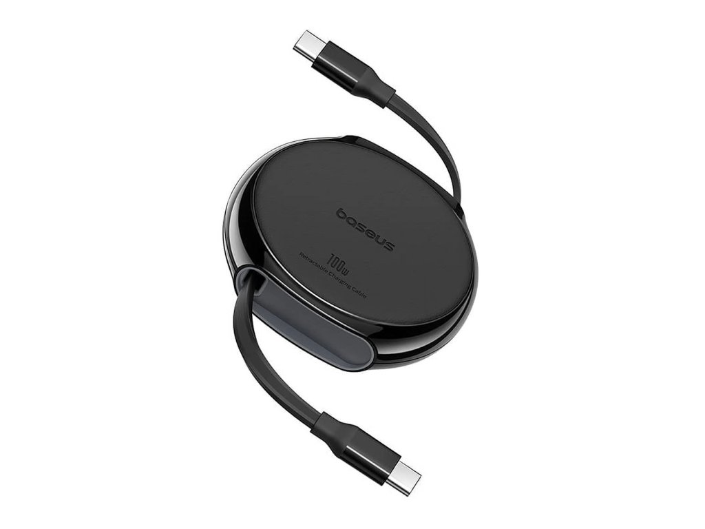 Baseus - Data Cable Pathfinder Series (P10368400111-00) - Type-C to Type-C, 100W, 1m, Retractable - Black
