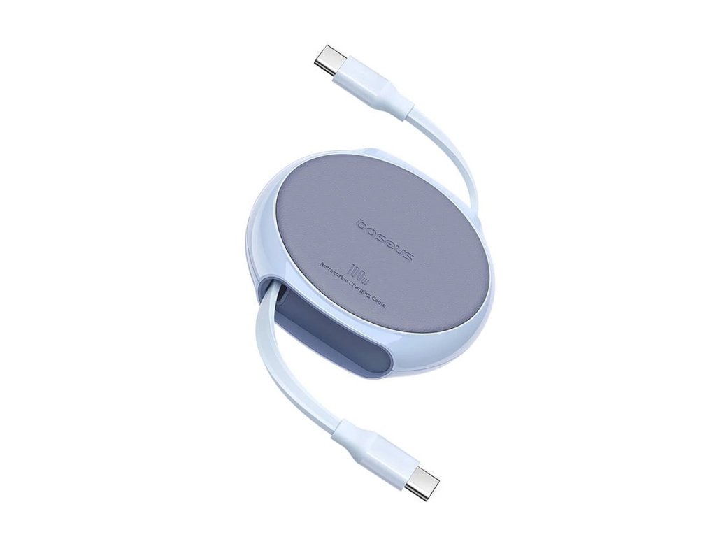 Baseus - Data Cable Pathfinder Series (P10368400311-00) - Type-C to Type-C, 100W, 1m, Retractable - Galaxy Blue