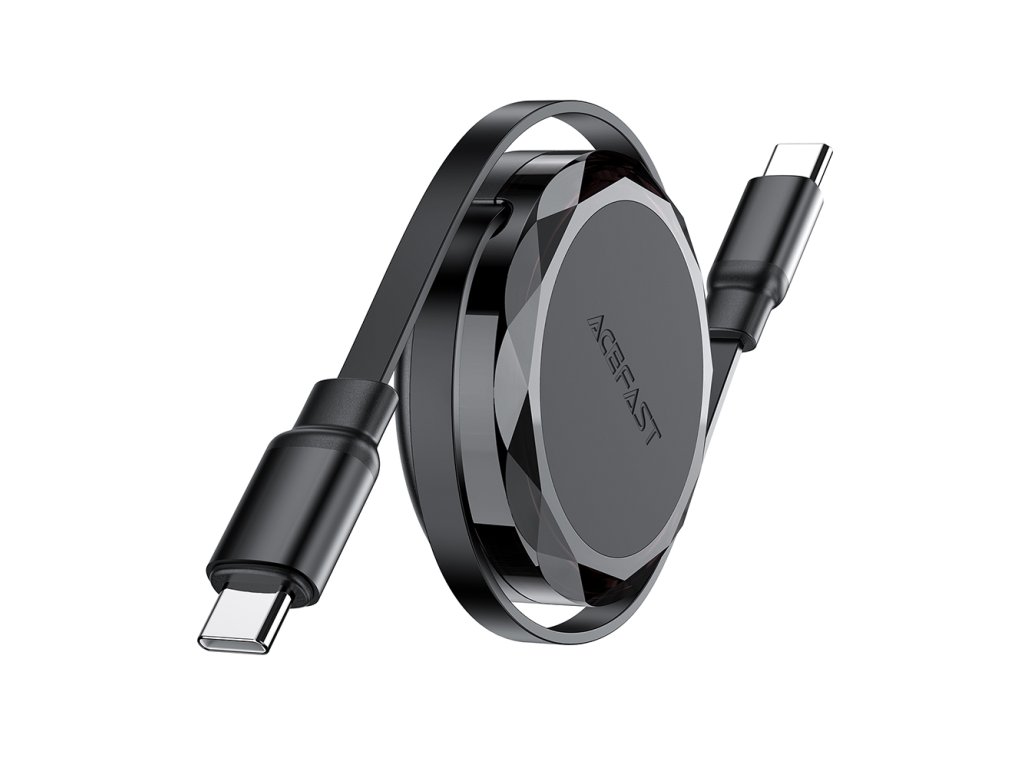 Acefast - Data Cable (C13-03) - Type-C to Type-C, 60W, Dual Retraction Charging Data Cable, Fast Charging, 0.8m - Black