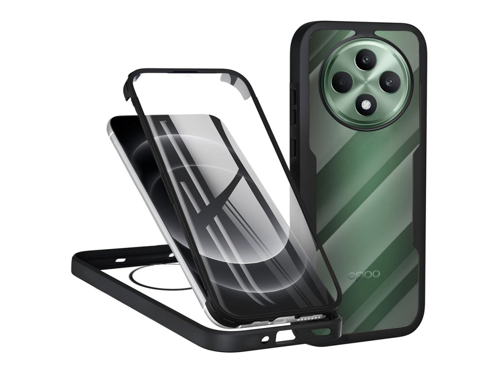 Techsuit - ColorVerse 360 Series + Screen Protector - Oppo Reno12 F 4G / Reno12 F 5G / Reno12 FS 4G / Reno12 FS 5G - Black