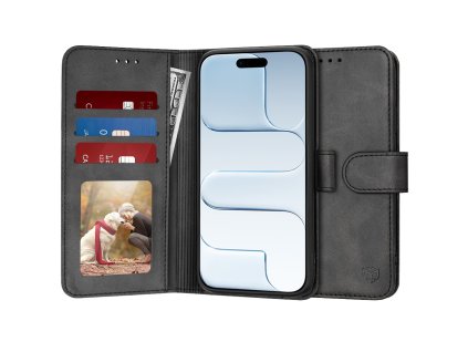 Techsuit - Diary Book ochranný obal na iPhone 17 Air - čierny