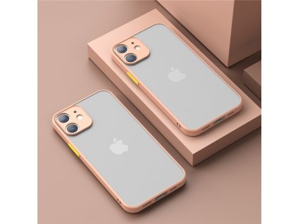 Kvalitný TPU obal matný pre iPhone - ružový