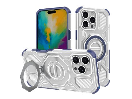 Techsuit - Carbon Shield PRO ochranný obal na iPhone 16 Pro - modré priehľadné