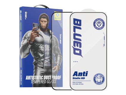 Blueo - Anti-Static HD ochranné sklo pre iPhone 15 Pro - čierna