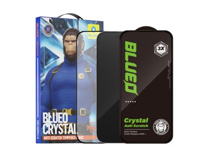 Blueo - Crystal Anti-Scratch ochranné sklo pre iPhone 15 / iPhone 16 - čierna