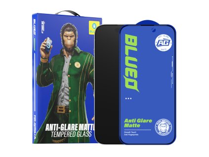 Blueo - Anti-Glare ochranné sklo pre iPhone 13 Pro Max / iPhone 14 Plus - čierna
