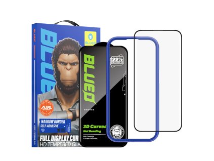 Blueo - 3D HD Full Glue ochranné sklo pre iPhone 16 Pro - čierna