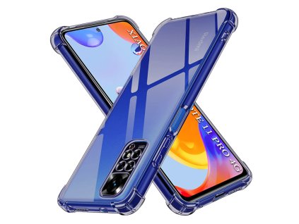 Techsuit - Shockproof Clear Silicone ochranný obal na Xiaomi Redmi Note 11 Pro 4G / Note 11 Pro 5G / Note 12 Pro 4G – dymovo čierny