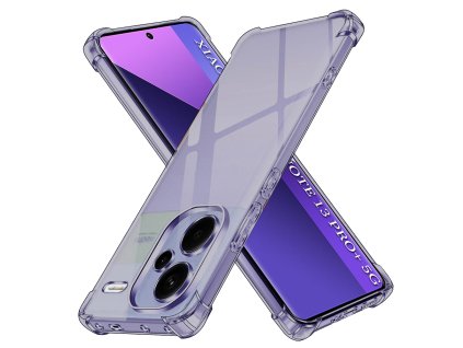 Techsuit - Shockproof Clear Silicone ochranný obal na Xiaomi Redmi Note 13 Pro+ 5G – dymovo čierny