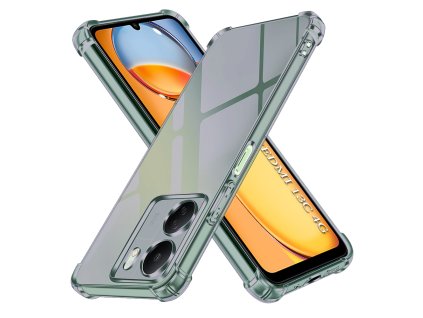 Techsuit - Shockproof Clear Silicone ochranný obal na Xiaomi Redmi 13C 4G / Poco C65 – dymovo čierny