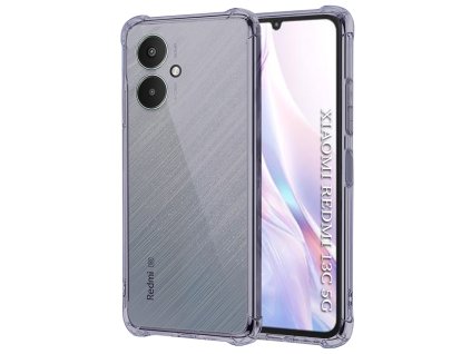 Techsuit - Shockproof Clear Silicone ochranný obal na Xiaomi Redmi 13C 5G – dymovo čierny