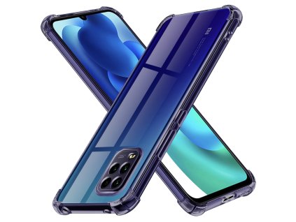 Techsuit - Shockproof Clear Silicone ochranný obal na Xiaomi Mi 10 Lite – dymovo čierny