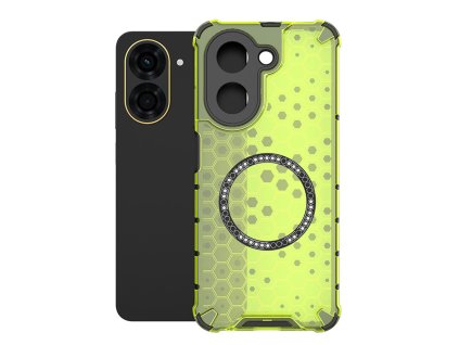 Techsuit - HoneyComb Shield MagSafe ochranný obal na Xiaomi Redmi A5 4G (Regional) - limetkovo zelený