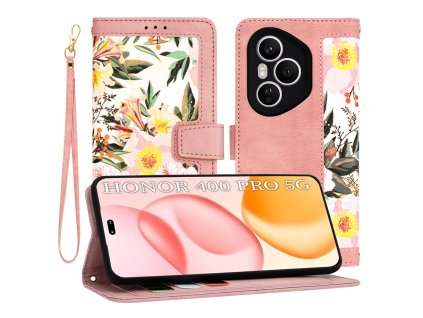 Techsuit – FlipCraft knižkové puzdro na Honor 400 Pro – Sweetheart Pink