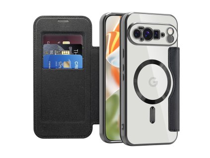 Techsuit – SmartMag Book Case knižkové puzdro na Google Pixel 10 Pro XL – čierne