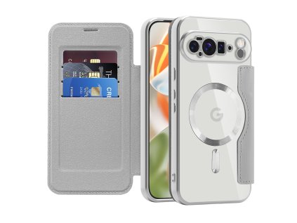 Techsuit – SmartMag Book Case knižkové puzdro na Google Pixel 10 Pro XL – sivé