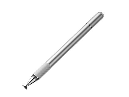 Baseus – Stylus Pen Golden Cudgel kapacitné pero s presným diskom a gélovým perom, pre iOS, Android – strieborné
