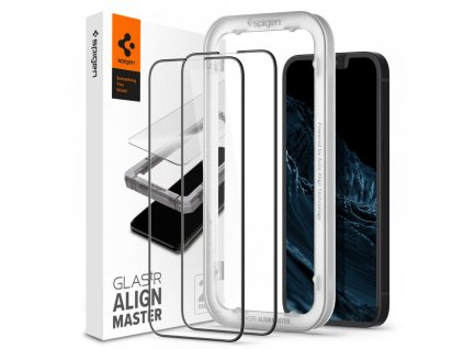 Spigen Glas.tR Align Master (2 balenia) ochranné sklo na - iPhone 13 / 13 pro / 14 - čierny