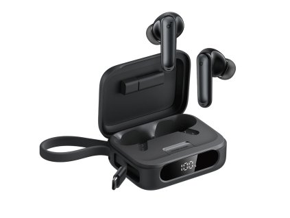 Anker - Wireless Earbuds P41i (A3937G11) - with Built-in Charger, Stand, Lightning, ANC, 6 Mics, Gaming Mode, Bass - Black
