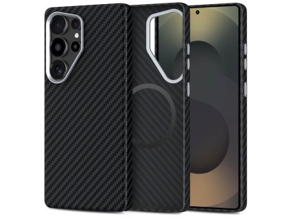 Techsuit – CarbonHalo MagSafe obal na Samsung Galaxy S25 Ultra – čierny